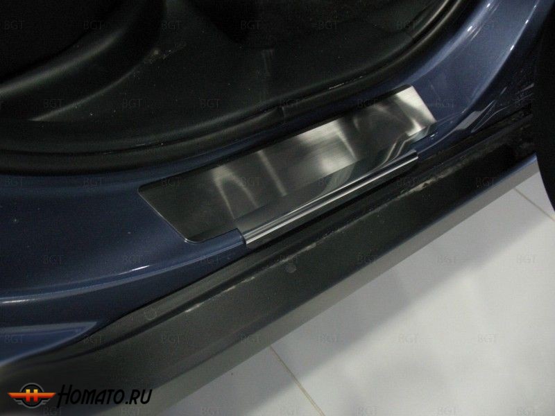 Накладки на пороги с логотипом для Hyundai ix35 (2010-2015) | нержавейка