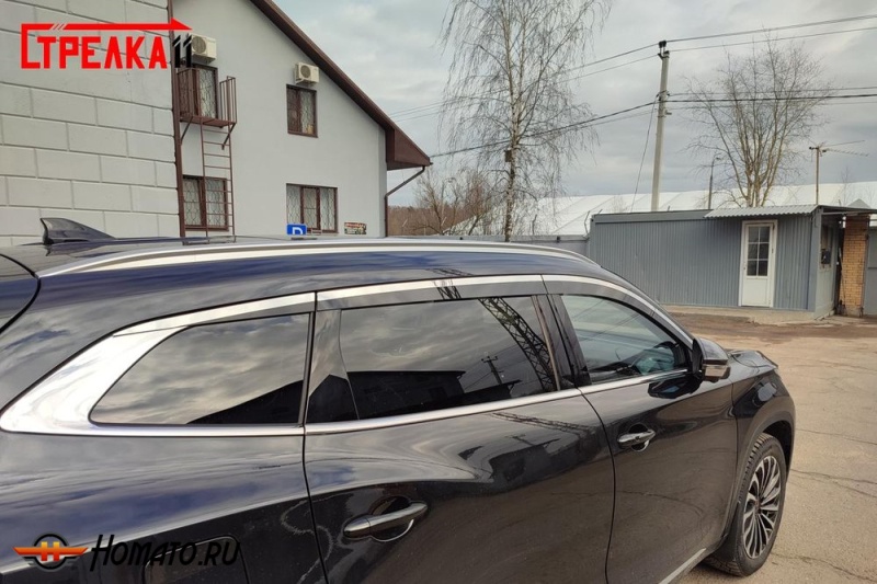 Дефлекторы Esteo MX | с хром молдингом, из 6 частей, премиум, плоские, 2D