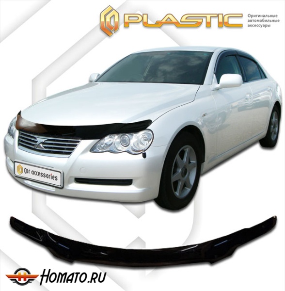 Дефлектор капота Toyota Mark-X 2004-2006 (X120,121,125) | черный