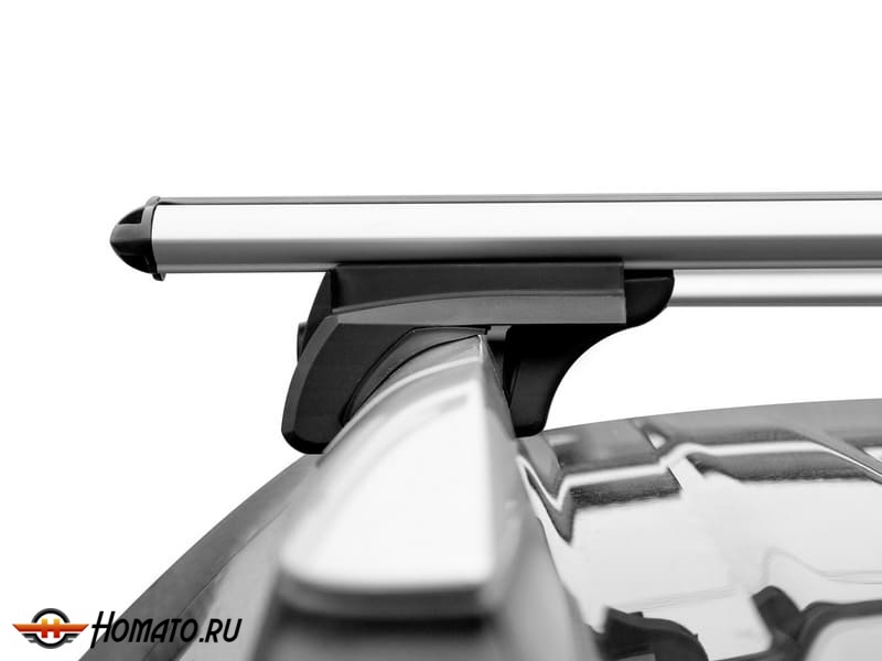 Багажник на крышу для Toyota Highlander 2 U40 (2007-2013) | на рейлинги | LUX Классик и LUX Элегант