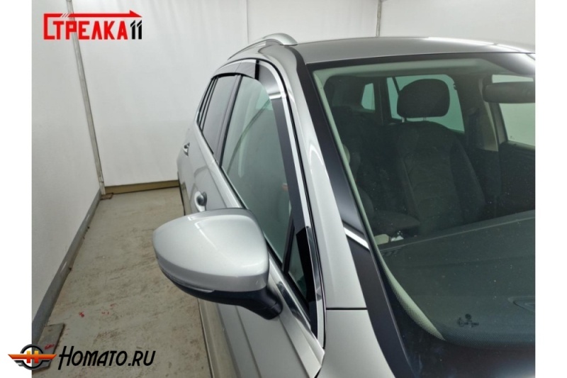 Дефлекторы Volkswagen Tiguan 2 2016-2023 | премиум, плоские, 2D