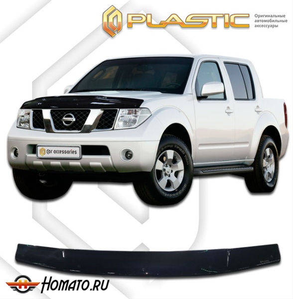 Дефлектор капота Nissan Navara 2011-2014 | черный