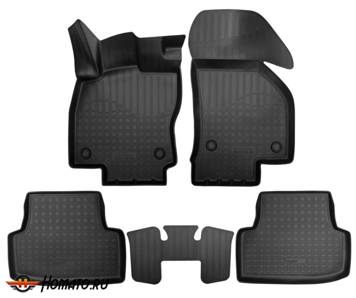 Коврики Volkswagen Golf 8 2019+ | полиуретановые, черные, Norplast