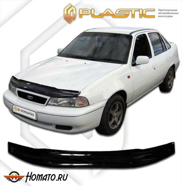 Дефлектор капота Daewoo Nexia 1995-2008 | черный