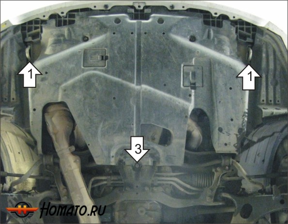 Защита картера Subaru Legacy 2006-2009 | двигатель, 2 мм, сталь | MOTODOR | 02223