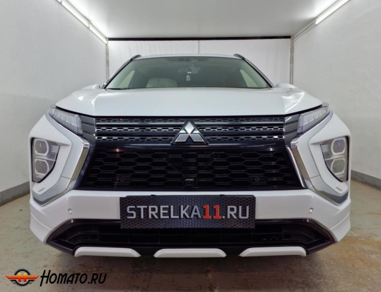 Накладки на фары для Mitsubishi Eclipse Cross 2021+ рестайл | 2 штуки, декор