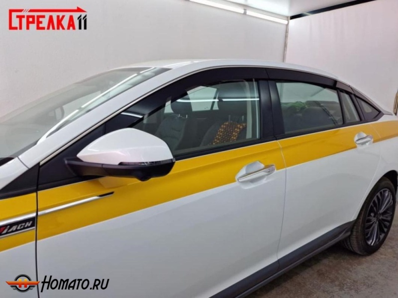 Дефлекторы Dongfeng Shine Max 2023+ | премиум, плоские, 2D