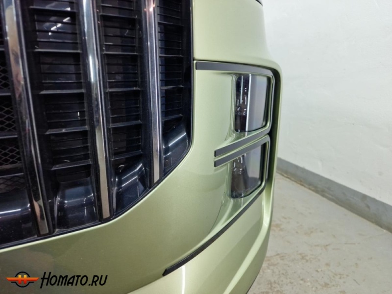 Накладки на передний бампер для Jaecoo J7 2023+ дорестайл | 4 штуки, декор