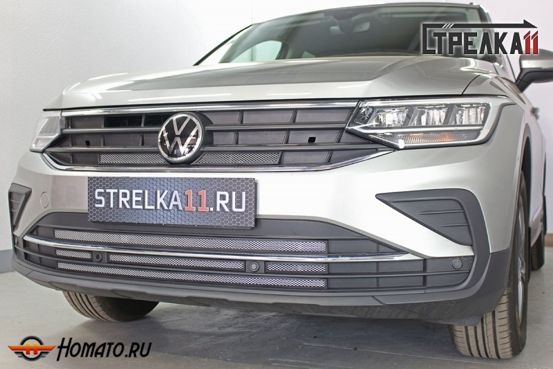 Защита радиатора для Volkswagen Tiguan 2 2021+ рестайл | Стандарт