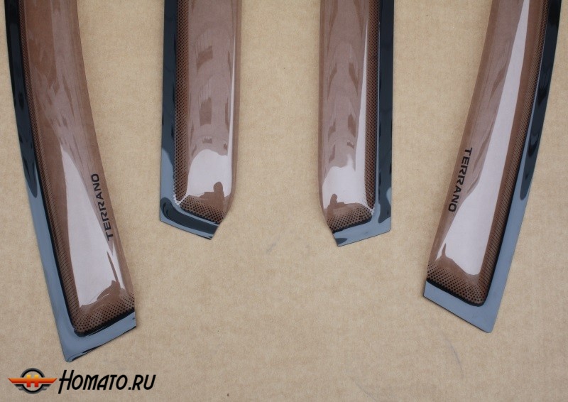 Дефлекторы боковых окон для Nissan Terrano 2014+ | дымчатые