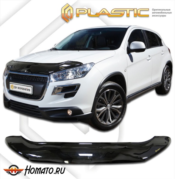 Дефлектор капота Peugeot 4008 2012- | черный