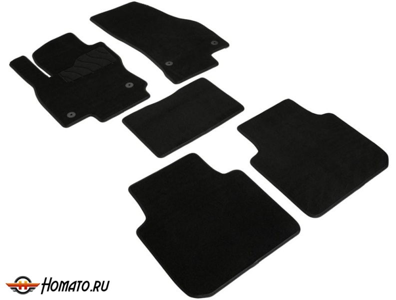 Коврики Volkswagen Tiguan L Pro 2024+ (Китай) | Люкс, ворсовые, черные, Seintex