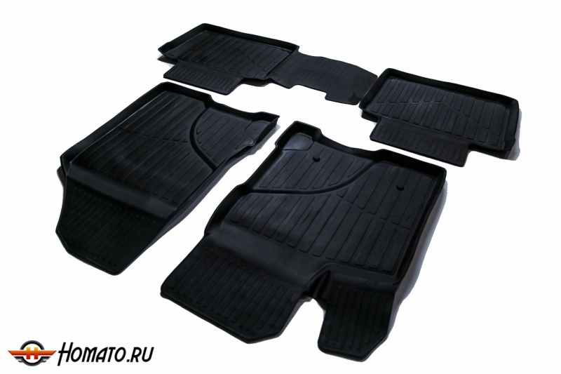 Резиновые коврики в салон 3D для Лада Веста Кросс SD/SW/SW (2015-) | c высокими бортиками, SRTK