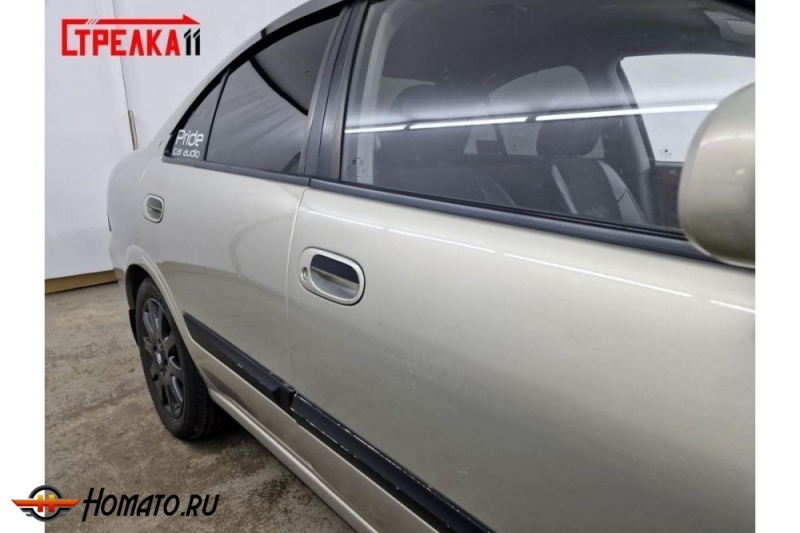 Накладки на ручки дверей для Nissan Almera classic (B10) 2006-2013 | 4 штуки, декор