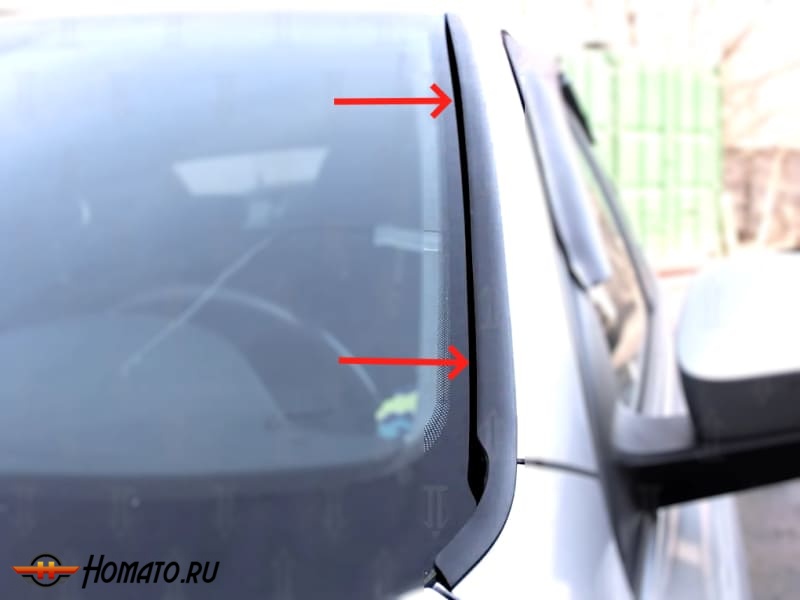 Водосток дефлектор лобового стекла для Renault Duster 2011-2020