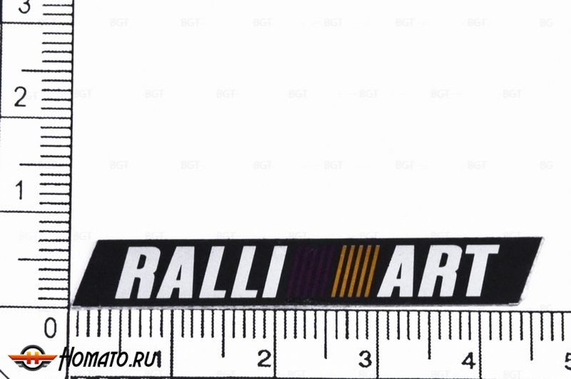 Шильд "Ralliart" Для Mitsubishi, Самоклеящийся, Цвет: Черный, 1 шт. «45mm*6mm»