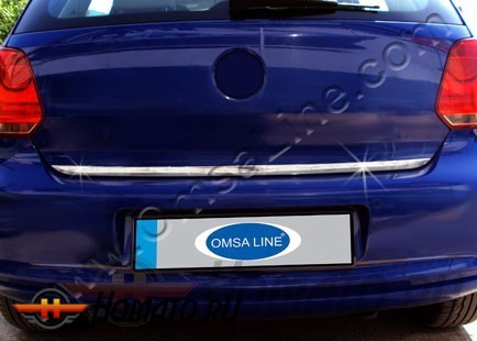 Накладка нижней кромки крышки багажника для VW Polo 2009+ : нержавеющая сталь