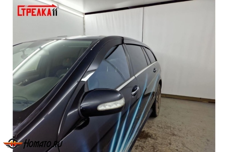 Дефлекторы Mercedes R-class (W251) 2005-2013 | премиум, плоские, 2D