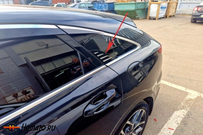 Накладки на задние боковые хром элементы для Kia ProCeed 2018-2025 | 2 штуки, декор