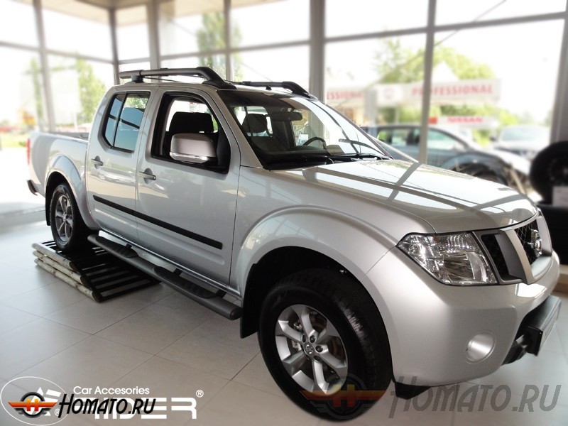 Боковые молдинги на двери для Nissan Navara (D40) 2005+/2011+ | Rider F-46