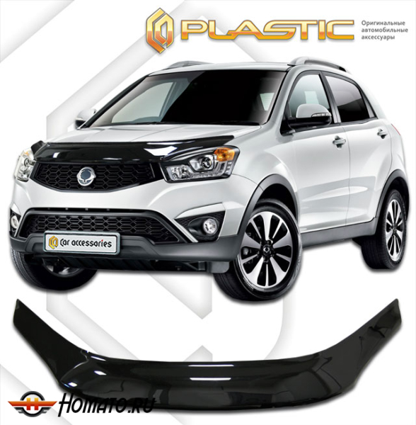Дефлектор капота SsangYong Actyon 2013- | exclusive, черный