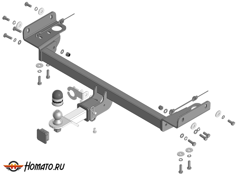 Фаркоп Jetour T1 2025+ | шар E - быстросъемный под квадрат, нагрузка 60/1600 | MOTODOR | 99030-E