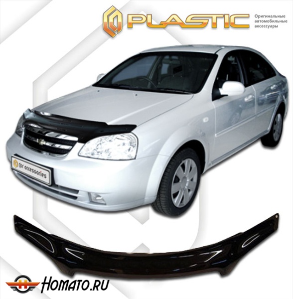 Дефлектор капота Chevrolet Lacetti седан / универсал 2004- (J200) | черный