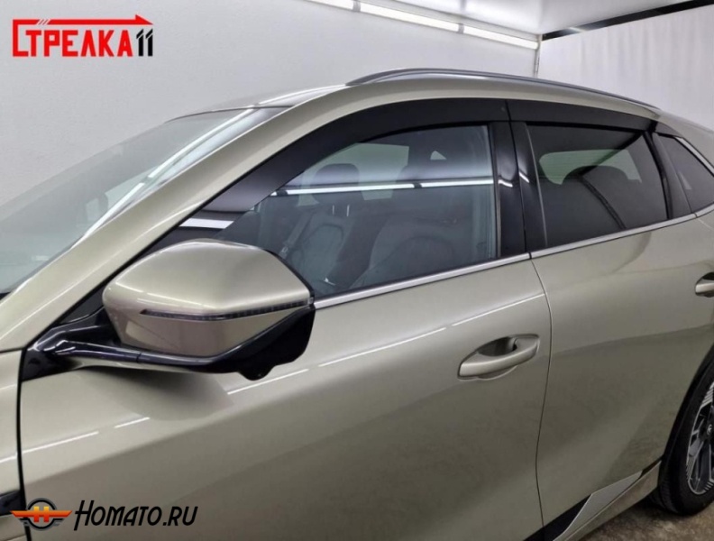 Дефлекторы Чанган ЦС75 Плюс 4 2025+ | из 6 частей, премиум, плоские, 2D
