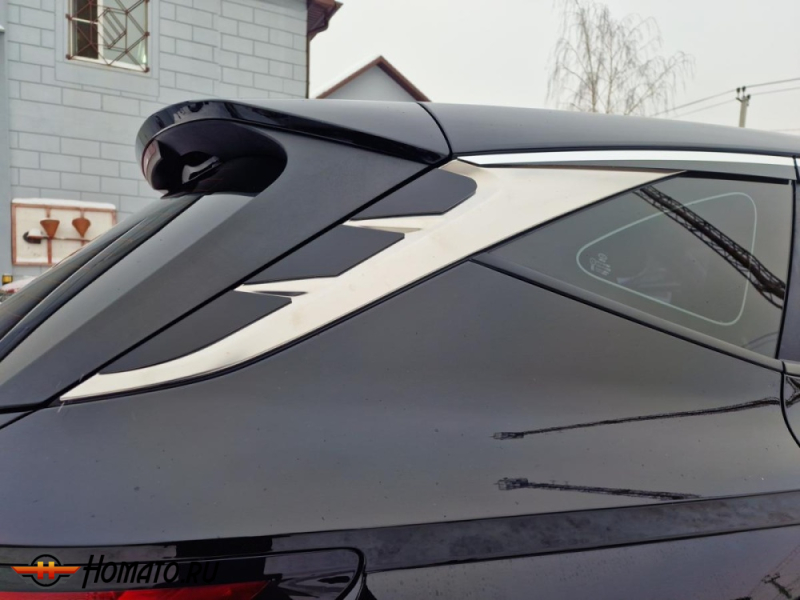 Накладки на задние боковые хром элементы для Хендай Туссан 4 2021+ | 6 штук, декор