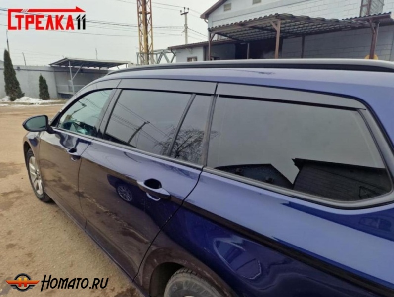 Дефлекторы Volkswagen Passat B8 универсал 2015-2023 | премиум, плоские, 2D