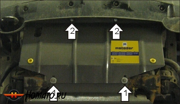 Защита картера Nissan Pathfinder 2005-2010 | радиатор, 2 мм, сталь | MOTODOR | 01438