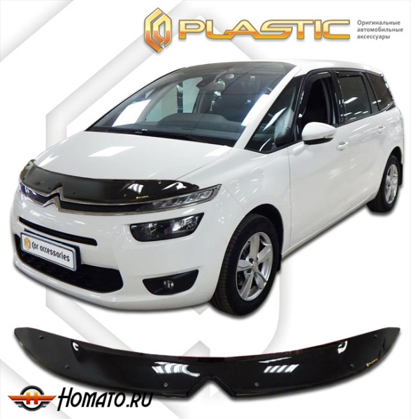 Дефлектор капота Citroen C4 Picasso 2013- (U) | черный