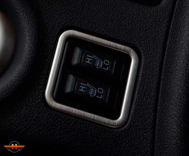 Окантовка кнопки подогрева сидений для Mitsubishi Outlander 2015+ | нержавейка