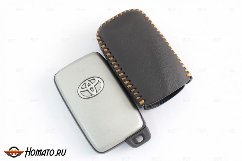 Чехол для ключа Toyota/Subaru «Брелок» "String", Цвет кожи: Черный