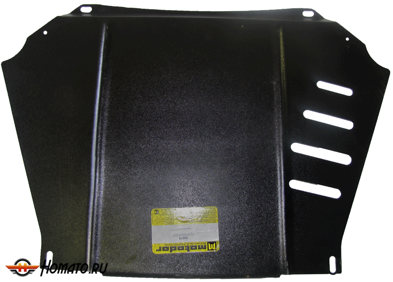 Защита картера Chevrolet Trailblazer 2001-2008 | двигатель + передний дифференциал + КПП + раздатка, 2 мм, сталь | MOTODOR | 03018