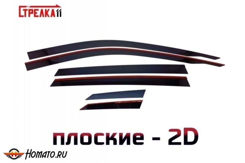 Дефлекторы Skoda Kamiq | премиум, плоские, 2D
