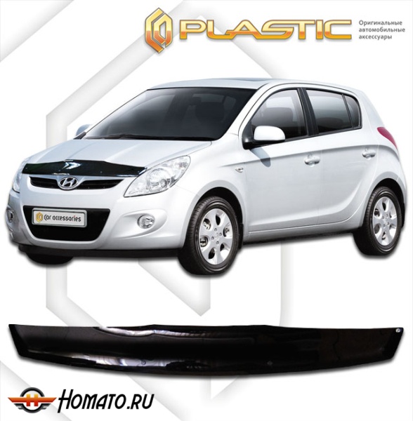 Дефлектор капота Hyundai i20 2009+ | черный
