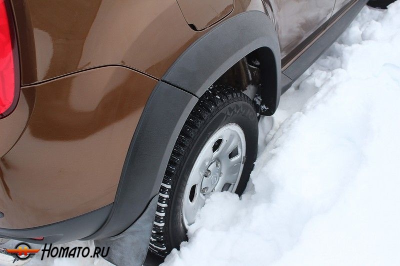 Расширители колесных арок (широкие) для Renault Duster 2010-2014 | шагрень