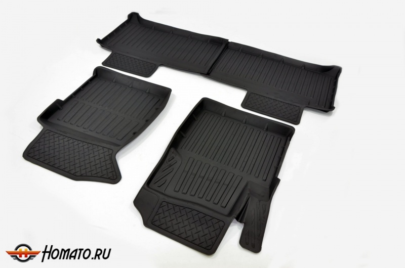 Резиновые коврики в салон 3D для УАЗ Патриот (2013-) | c высокими бортиками, SRTK