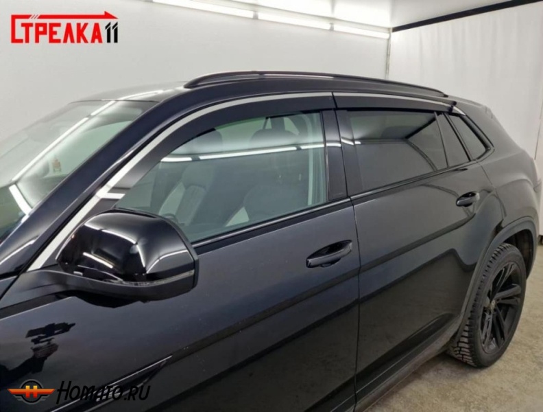 Дефлекторы Volkswagen Teramont X | премиум, плоские, 2D