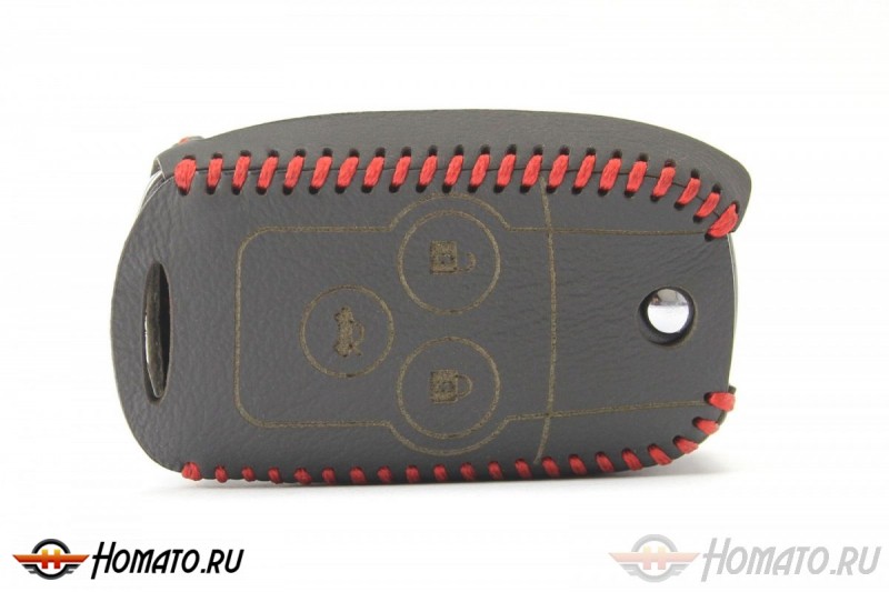 Чехол для ключа Honda (Брелок) "String", 3 кнопки, цвет кожи: Черный