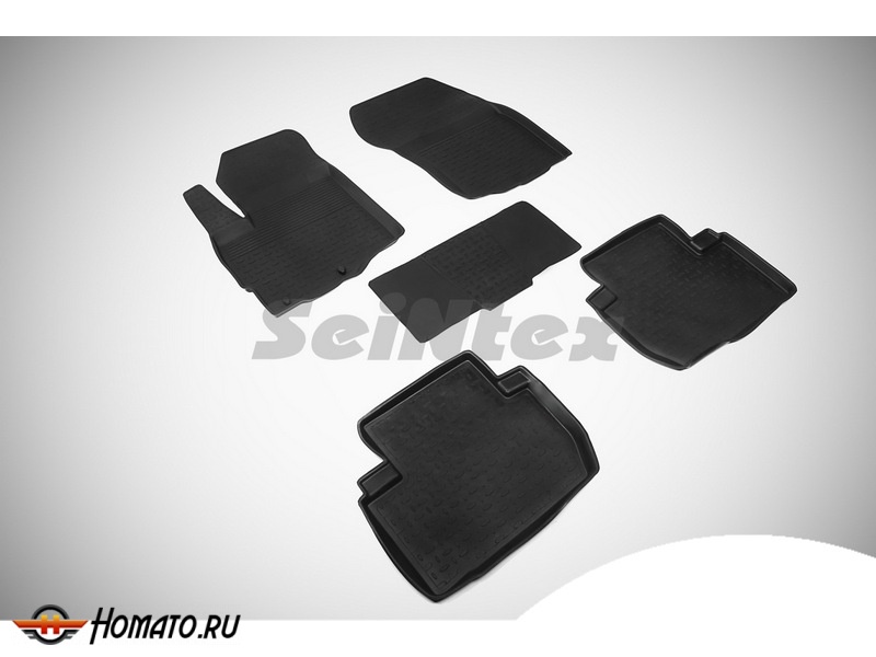 Резиновые коврики Mitsubishi Outlander II(XL) 2006-2012 | с высокими бортами | Seintex
