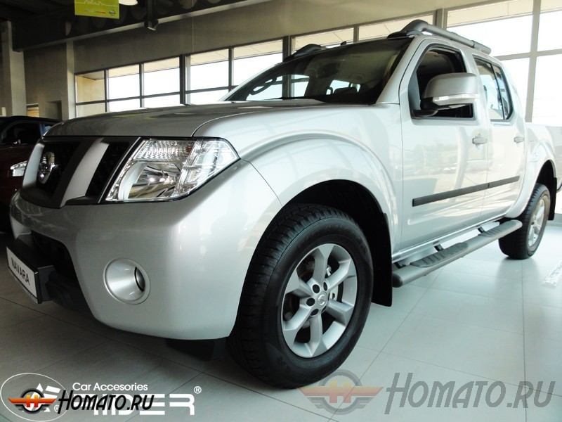 Боковые молдинги на двери для Nissan Navara (D40) 2005+/2011+ | Rider F-46