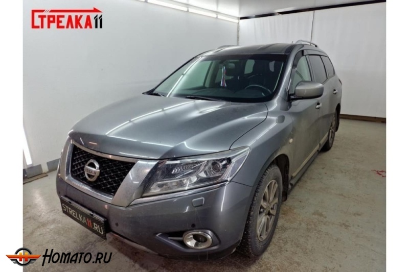 Дефлекторы Nissan Pathfinder (R52) 2014-2021 | премиум, плоские, 2D