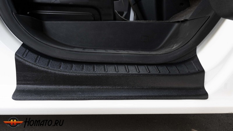 Накладки на внутренние пороги передних дверей Peugeot Expert 2017+ | 2 штуки, шагрень