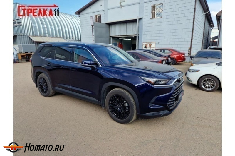 Дефлекторы Toyota Grand Highlander 2023+ | премиум, плоские, 2D