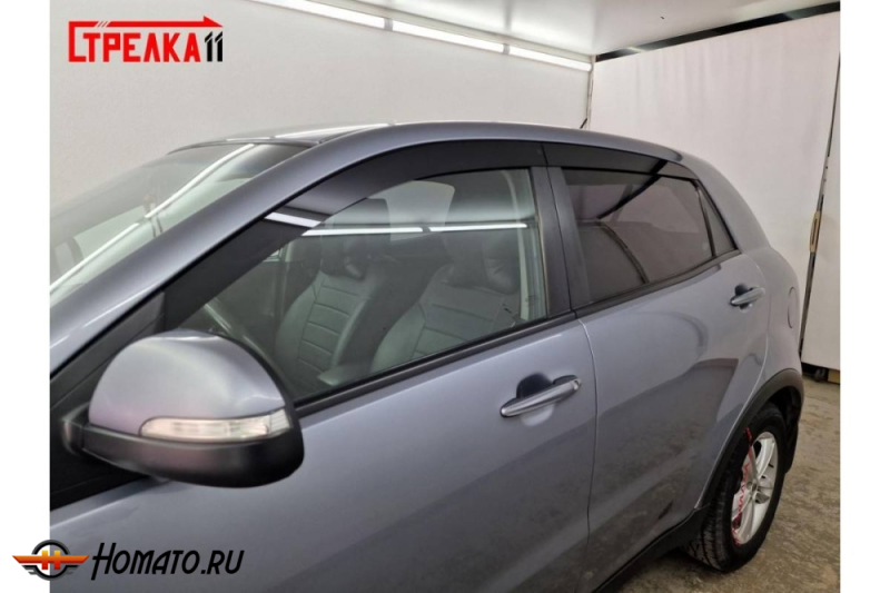 Дефлекторы Ssang Yong Actyon (C200) 2010+/2014+ | из 4 частей, премиум, плоские, 2D