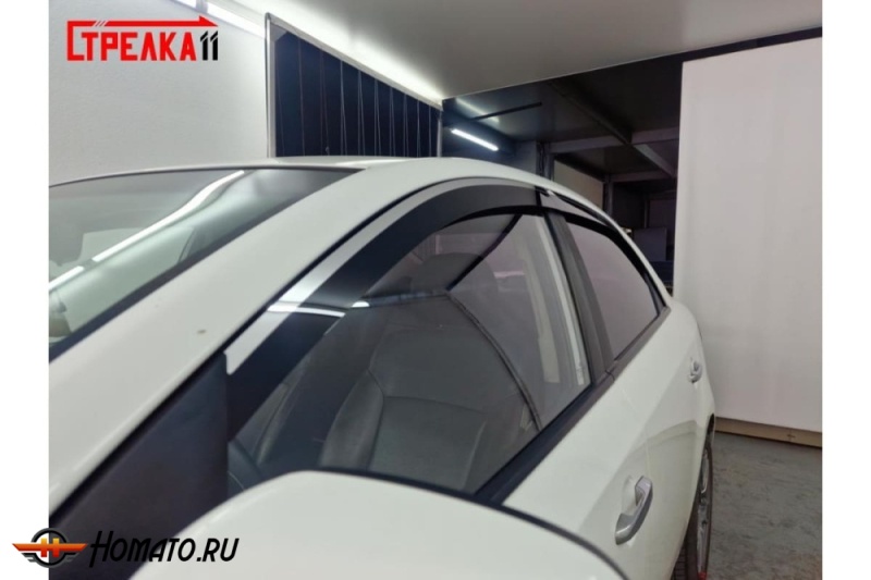 Дефлекторы Киа Церато 2 2009-2013 | премиум, плоские, 2D