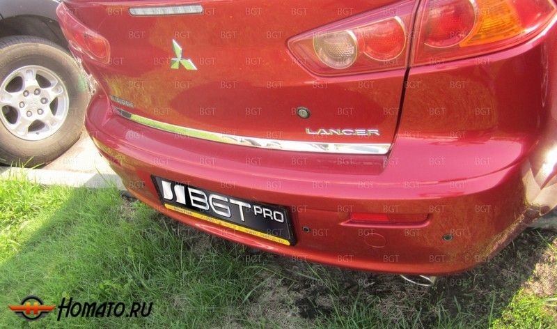 Накладка на кромку крышки багажника для Mitsubishi Lancer X «2007+» из нержавеющей стали