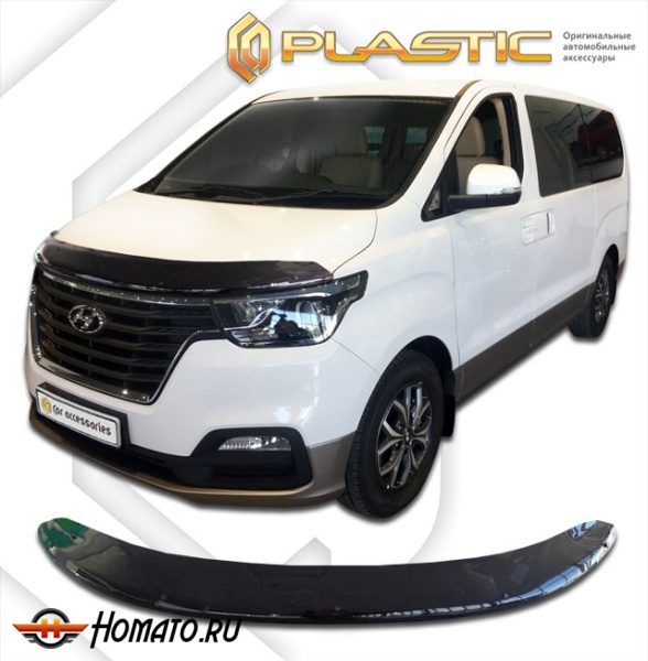Дефлектор капота Hyundai H1 Grand Starex 2017+ | exclusive, черный